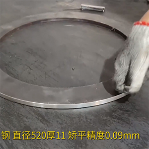 圓形密封圈整平機-直徑520厚11-汽車高強鋼壓平機-矯平精度0.09mm